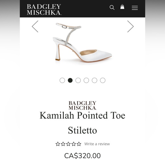 Badgley Mischka Kamilah White Satin - Picture 3 of 14